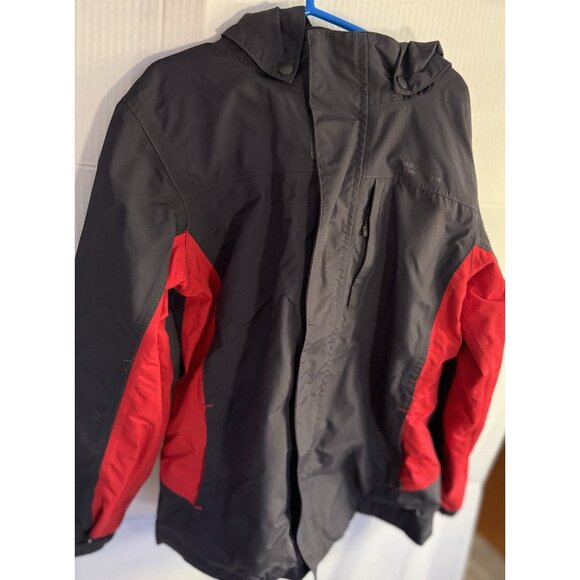 Mountain Warehouse Rain Jacket Boys 9-10 Black/red Waterproof Hood - Picture 1 of 11
